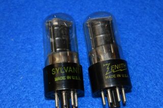 Sylvania 6v6gt Matched Audio Receiver Ham Vacuum Tubes Pair