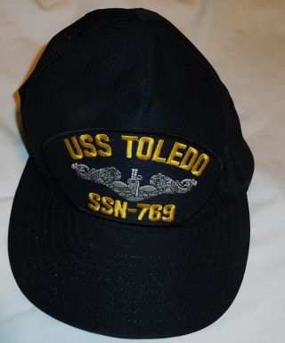 Vintage Uss Toledo Ssn - 769 Hat Cap Adjustable Usa,  U.  S.  Navy Submarine