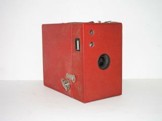 Vintage Red Kodak Brownie No.  2 Model F
