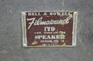 Bell & Howell Filmosound 179 Speaker - 16mm Sound on Film Speaker (9758/be) 2