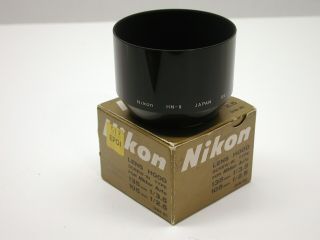 Authentic Nikon Lens Hood Shade.  Box.  As.  Hn - 8.  Hn8
