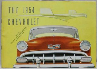 1954 Chevrolet Chevy Automobile Car Advertising Sales Brochure Guide Vintage