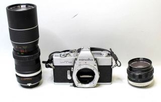 Minolta Srt 101 35mm Camera With Extra Lens