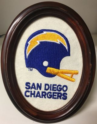 Rare Vintage Nfl San Diego Chargers Wall Plaque Wood Grain Voyager Emblems