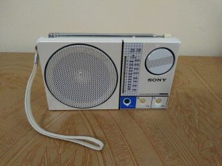 Vintage Sony Icf - S30w Fm Am 2 Band Receiver Radio Made In Japan