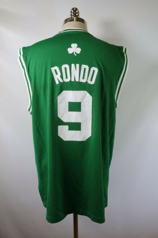 C8516 Vtg Adidas Boston Celtics Rondo 9 Nba Basketball Jersey Size L