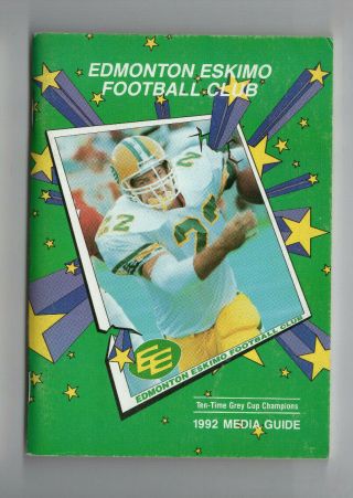 1992 Edmonton Eskimos Media Guide Fact Book