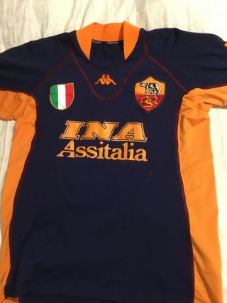 As Roma Assitalia Ina Maglia Kappa Soccer Jersey (lycra) S/m (l - 2) Tommasi 17