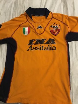 As Roma Assitalia Ina Maglia Kappa Soccer Jersey (lycra) S/m (l - 2) Pelizzoli 80