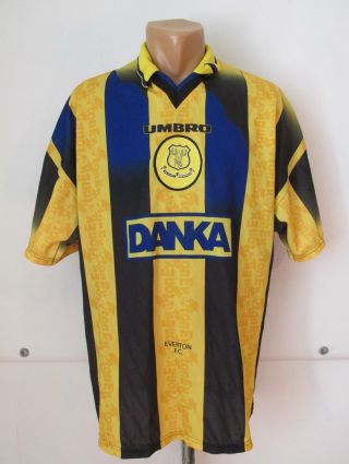 Everton 1996/1997/1998 Away Football Shirt Soccer Jersey Top Umbro England (xl)