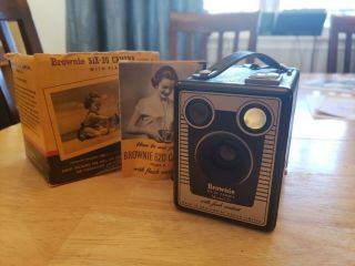 1953 - 1957 Eastman Kodak Brownie Six - 20 Model D 620 Roll Film Box Camera