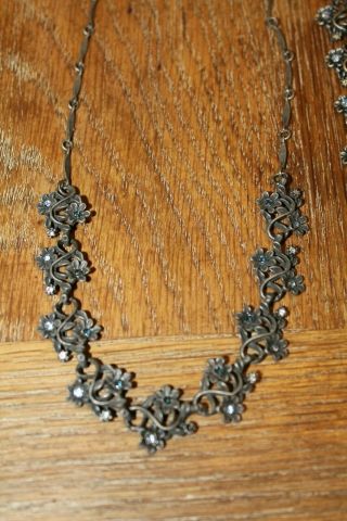 Vintage Park Lane Necklace and Bracelet Set Floral 3