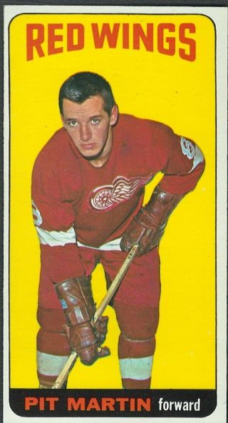 1964 - 65 Topps Detroit Red Wings Pit Martin Rookie Card 1 Nr - Mint/mint