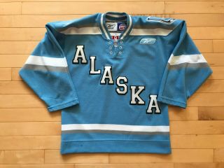 Alaska Aces Ccm Reebok Echl Hockey Jersey Made In Canada Youth S/m Ccm