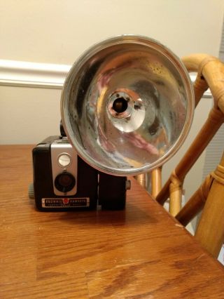 Vintage 1950s Kodak Brownie Hawkeye Camera W/ Flash