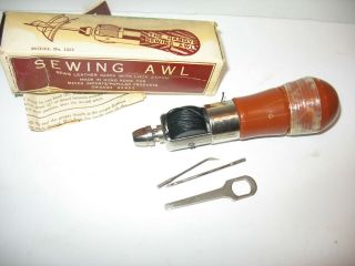 Vintage Sewing Awl Sews Leather W/lock Stitch Richard 