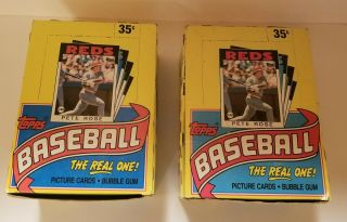 Two 1986 Topps Baseball Wax Pack Boxes