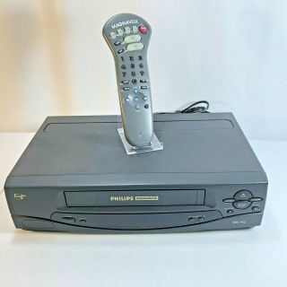 Philips Magnavox Vcr Plus Video Cassette Recorder/player Vrx222at23 W/ Remote