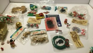 Vtg Christmas Craft Floral Angels,  Sleigh,  Gifts,  Ornaments,  Frames,  Hangers