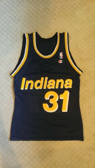 Vintage Reggie Miller 31 Indiana Pacers Nba Jersey Champion Throwback Size 36