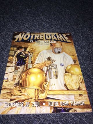 Notre Dame Vs.  Michigan State Football Program 2001