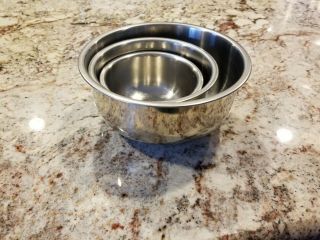 Vintage Set 3 Stainless Steel Mixing Bowls