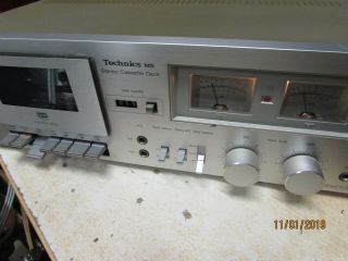 VINTAGE Technics RS - M5 Stereo Cassette Deck PLAYER SILVER FACE DUAL METERS 3