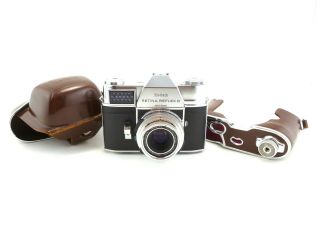 Vintage Kodak Retina Reflex Iii 35mm Camera With Leather Case Parts Repair