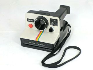 Vintage Polaroid Sx 70 One Step Land Camera Rainbow With Strap