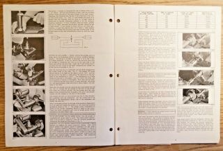 Vintage 1972 Dumore Tool Post Grinder Parts List Operating Instructions 2