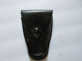 Vintage Black Leather Duty Belt Handcuff Case