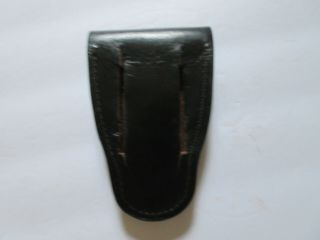 Vintage Black Leather Duty Belt Handcuff Case 2