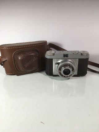 Spartus 35f Model 400 Camera With Leather Case Made In Usa