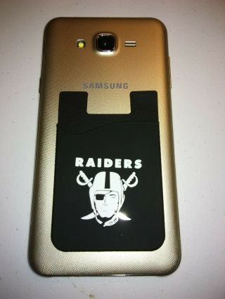 Oakland Raiders Silicone Cell Phone Credit Card Holder