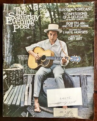 Vintage The Saturday Evening Post Bob Dylan And The Pop Scene November 2,  1968