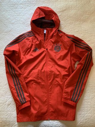 Bayern Munich Rain Jacket Adidas Size Large Soccer Bundesliga Germany Football
