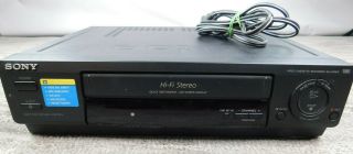 Sony Slv - 678hf Hi - Fi Stereo 4 - Head Vhs Vcr Player Recorder No Remote