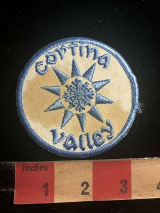Vintage As - Is - Badly - Stained Cortina Valley Snow Ski Patch 97ya