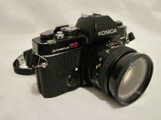 Konica Autoreflex Tc 35mm Camera W Lens & Strap - Vintage Late 70 