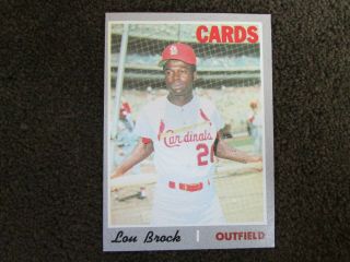 1970 Topps 330 Lou Brock St Louis Cardinals Hof Vintage