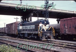 Slide - Rf&p S2 67 & Acl Boxcar At Washington Dc In 1953 (grey Mount)
