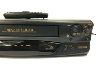Sansui Vhs Vcr Video Cassette Recorder With Remote Control Vhf6010 Great