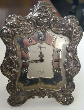 Vintage Gorham Cyma Sterling Silver Alarm Clock.  Not (parts)