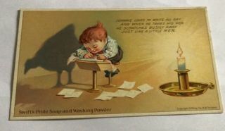 Vintage 1909 Adv.  Postcard - Swift’s Pride Soap Shadow Animal - Johnnie - Hen
