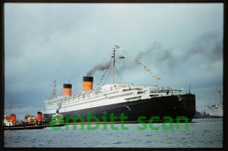 Slide,  Cunard Line Ocean Liner Rms Queen Elizabeth,  1958