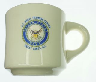 Vintage U.  S.  Naval Training Center Great Lakes Ill Military Navy Coffee Mug/cup