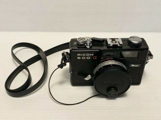 Ricoh 500 G Black 35mm Range Finder Camera W/ Rikenon 40mm 2.  8 Lens