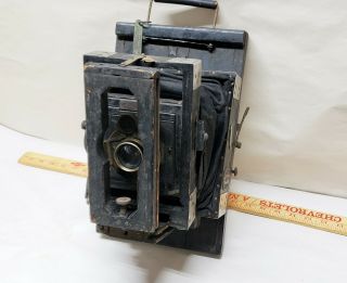 Antique 5x7 Folding Bellows Portrait Camera Majestic Kodak Shutter