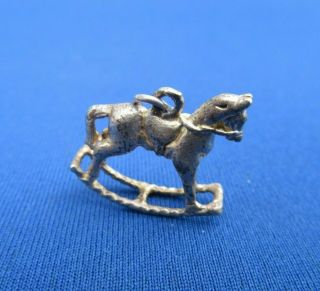 Vintage 925 Sterling Silver Charm Donkey Pony Rocking Horse Toy