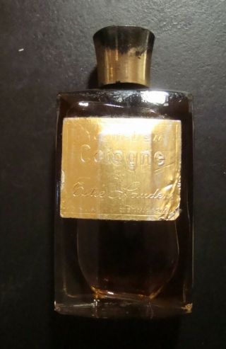 Vintage Estee Lauder Youth Dew Cologne In Glass Bottle With Gold Paper Label